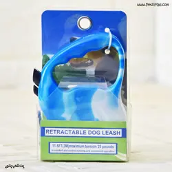 بند قلاده متری سگ و گربه ساخت چین رنگ آبی و سفید باکیفیت و سبک ۳ متری کد ۵۵۰