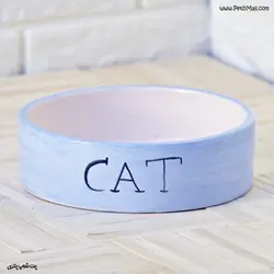 ظرف سرامیکی مخصوص گربه مناسب آب و غذا قطر ۱۶ سانتی متر کد ۵۵۸