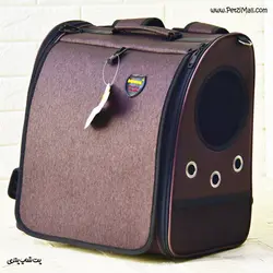 کوله پشتی حمل فضایی گربه دنیل مدل آلما سایز ۴۰*۴۰*۲۵ رنگ قهوه ایی سوخته کد ۵۳۹