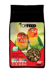 غذای خشک طوطی برزیلی تاپ فید مدل Love Bird Nuts وزن ۷۵۰ گرم - پت شاپ پتزی