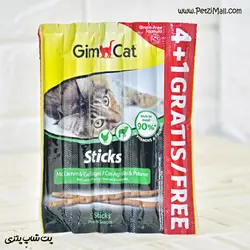 تشویقی جیم کت مدادی گربه طعم بره و مرغ ساخت آلمان بسته ۵ عددی ۲۵ گرمی کد ۳۷۵