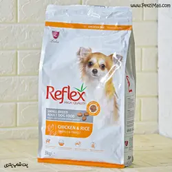 غذای خشک رفلکس نژاد کوچک طعم مرغ و برنج ساخت ترکیه ۲۰۲۳/۰۵ وزن ۳ کیلوگرم کد۴۹۲