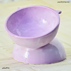 ظرف سرامیکی گربه مناسب غذای خشک طرح گربه برند زیتون کد ۵۵۵