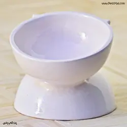 ظرف سرامیکی گربه مناسب غذای خشک طرح گربه برند زیتون کد ۵۵۵