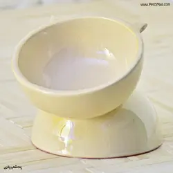 ظرف سرامیکی گربه مناسب غذای خشک طرح گربه برند زیتون کد ۵۵۵