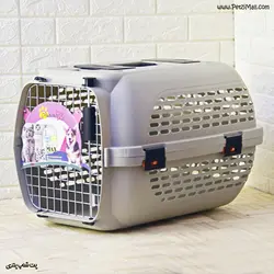 باکس حمل سگ و گربه برند دنیل رنگ طوسی سایز ۶۰*۴۲*۴۰ کد ۶۱۳