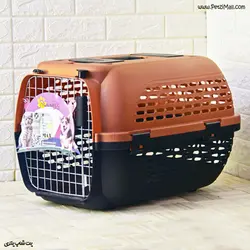 باکس مخصوص حمل سگ و گربه برند دنیل رنگ قهوه ایی و مشکی سایز ۶۰*۴۲*۴۰ کد ۶۱۱