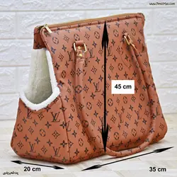 کیف چرمی حمل سگ و گربه برند مدکاو رنگ عسلی مدل وینر با چرم مصنوعی کد ۶۷۱