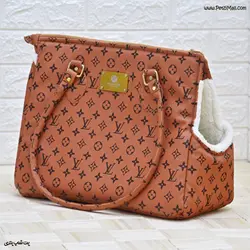 کیف چرمی حمل سگ و گربه برند مدکاو رنگ عسلی مدل وینر با چرم مصنوعی کد ۶۷۱