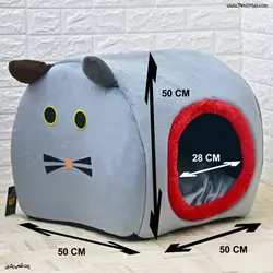 جای استراحت گربه برند لوکا پارچه مخمل لطیف سایز ۵۰*۵۰*۵۰ CM کد ۶۹۳