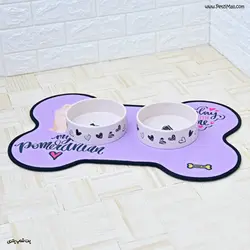 مت زیر ظرف غذای سگ و گربه حنا پت مناسب زیر ظرف غذای سگ و گربه سایز ۳۹ در ۵۸ کد ۵۹۷٫۱۳