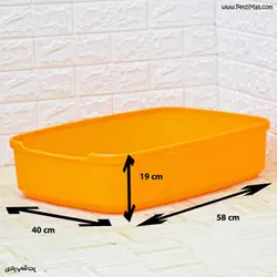 ظرف دستشویی ساده گربه دنیل نارنجی ابعاد ۵۸*۴۰*۱۹ سانتی متر کد ۷۳۸