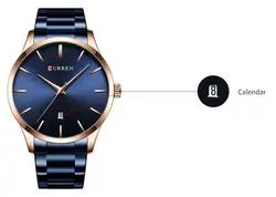 ساعت مردانه بند چرمی کورن مدل CURREN 8357 RG/BE