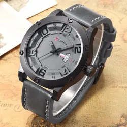 ساعت مردانه بند چرمی کورن مدل CURREN 8251 GR/B