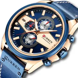 ساعت مردانه بند چرمی کورن مدل CURREN 8394 RG/BE