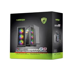 کیس گیمینگ گرین مدل GRIFFIN G9