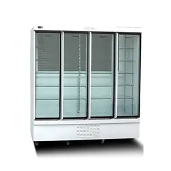 یخچال الکترواستیل ایستاده فروشگاهی چهار درب یک طرفه استیل مدل الماس - پلادیوم شاپ