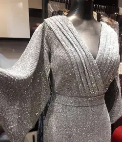 پارچه مجلسی پولک پلیسه کاغذی کدpsm-0226 - پارچه سرای محمودیان