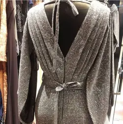 پارچه مجلسی پولک پلیسه کاغذی کدpsm-0226 - پارچه سرای محمودیان