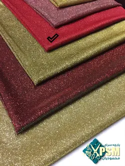 پارچه مجلسی لمه گلس -قرمز کدpsm-0292 - پارچه سرای محمودیان