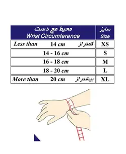 مچ بند آتل  دار نئوپرن با آتل شست طب و صنعت 31420 tebosanat