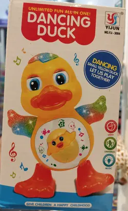 اردک باطری خور رقاص موزیکال چراغدار