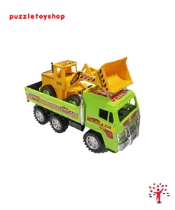 ماشین اسباب بازی کامیون حمل لودر سبز (DORJ TOY)