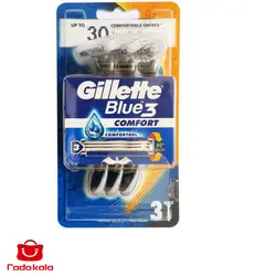 خود تراش ژیلت مدل Blue3 Comfort بسته 3 عددی - فروشگاه رادوکالا