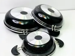 ماهیتابه دو دسته چدن زنبوری