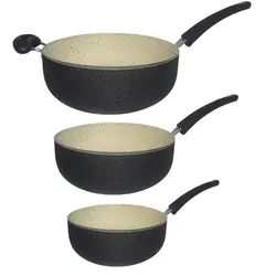 سرویس ماهیتابه 6 پارچه گرانیتی تک دسته