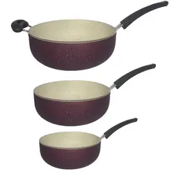 سرویس ماهیتابه 6 پارچه گرانیتی تک دسته