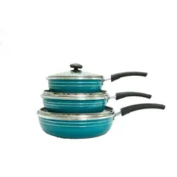 سرویس ماهیتابه ۶ پارچه چدن زنبوری تک دسته