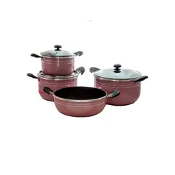 سرویس قابلمه و ماهیتابه 7 پارچه چدن زنبوری