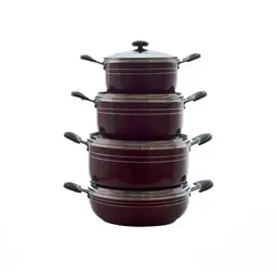 سرویس قابلمه و ماهیتابه 7 پارچه چدن زنبوری