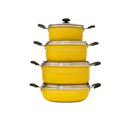 سرویس قابلمه و ماهیتابه 7 پارچه چدن گرانیتی