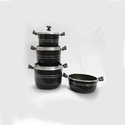 سرویس قابلمه و ماهیتابه 7 پارچه چدن گرانیتی