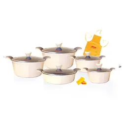 سرویس قابلمه ۱۰ پارچه بایوگرانیت کاندید مدل اسکار