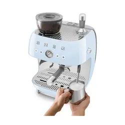 اسپرسوساز اسمگ مدل EGF03 رنگ آبی پاستیلی