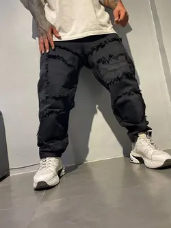 شلوار اسلش جین زاپدار