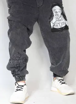 شلوار اسلش ۶جیب طوسی