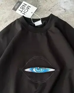 تیشرت مردانه مشکی طرح چشم