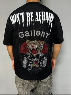 تیشرت مردانه مشکی پلنگ