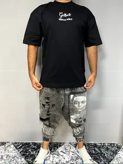 تیشرت مشکی مردانه دختر گرگی