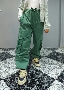 شلوار کارگو زنانه سبز