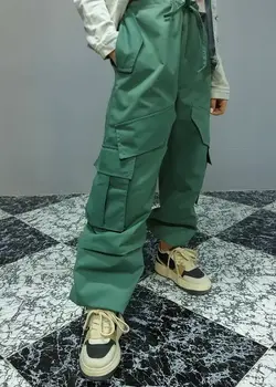 شلوار کارگو زنانه سبز