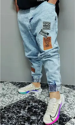 شلوار اسلش جین آبی مردانه