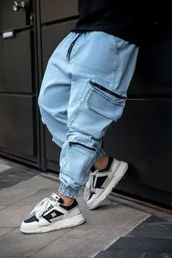 شلوار اسلش جین مردانه آبی