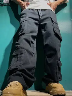 کارگو بگ مشکی مردانه 10 جیب