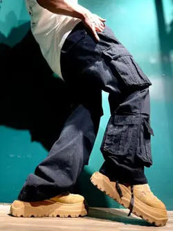 کارگو بگ مشکی مردانه 10 جیب