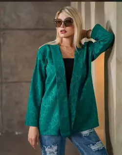 مانتو مجلسی زنانه سبز درباری